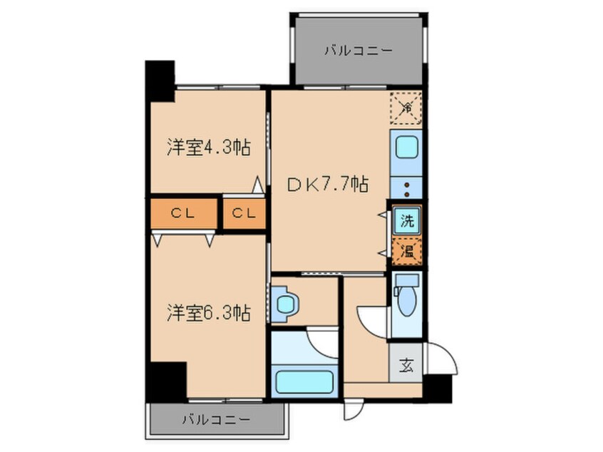 間取図 LATTICE HIGASHINO