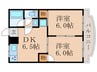 アネックス桃山 2DKの間取り