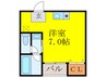 ハイツ西三国 1Rの間取り
