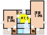 スフィンクス・ニシ 2Kの間取り