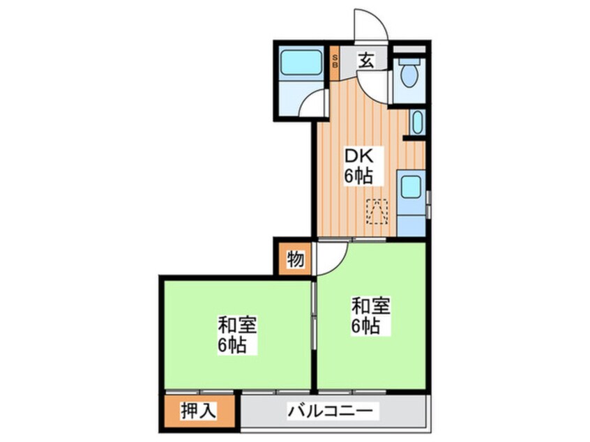 間取図 コ－ポ萱島