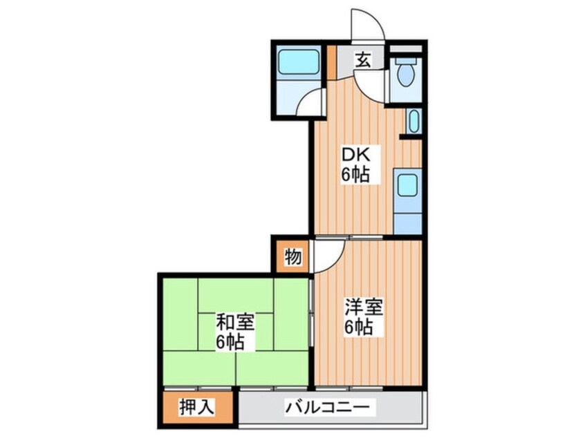 間取図 コ－ポ萱島