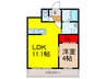 ヴァーダントM 1LDKの間取り
