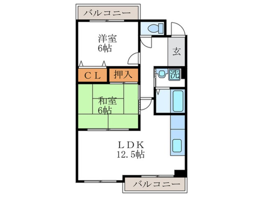 間取図 ア－バニティ桂