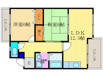 間取図 ア－バニティ桂