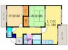 ア－バニティ桂 2LDKの間取り