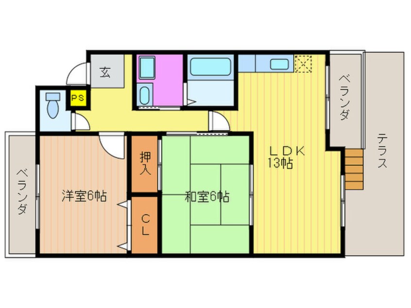 間取図 ア－バニティ桂