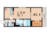 Ｂｅｌｌｐｌａｇｅ魚住 1LDKの間取り