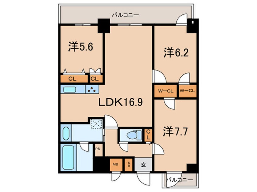 間取図 ツナマヨﾚｼﾞﾃﾞﾝｽ
