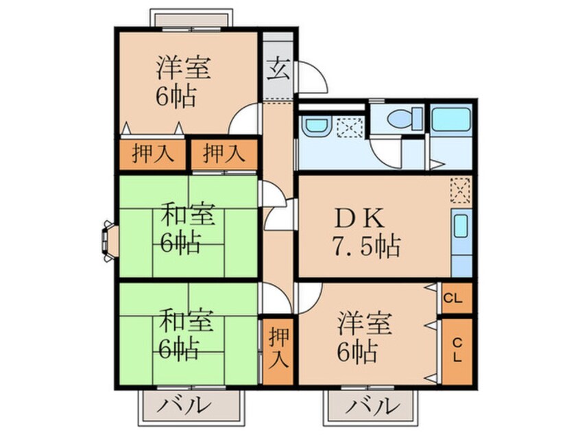 間取図 サンシャイン池上