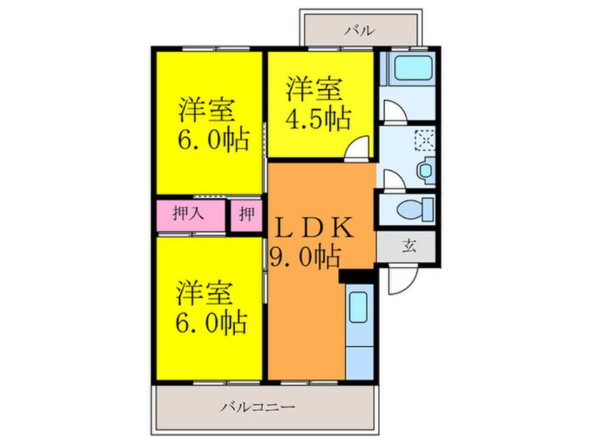 間取図 コ－ポラス摂津北棟