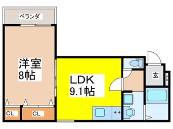 間取図 フジパレス近鉄八尾Ⅱ番館