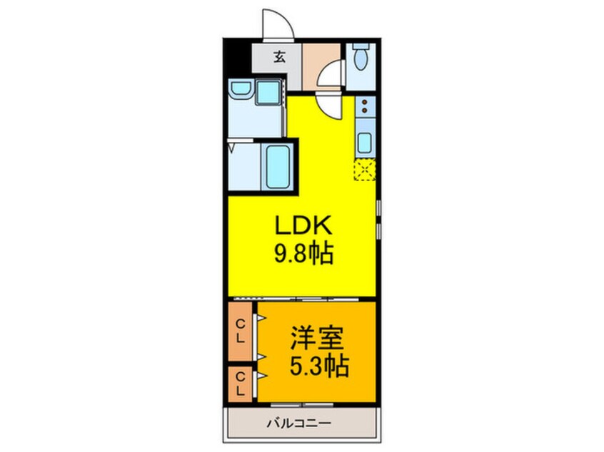 間取図 フジパレス近鉄八尾Ⅱ番館