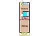 第２浜本ビル 1DKの間取り