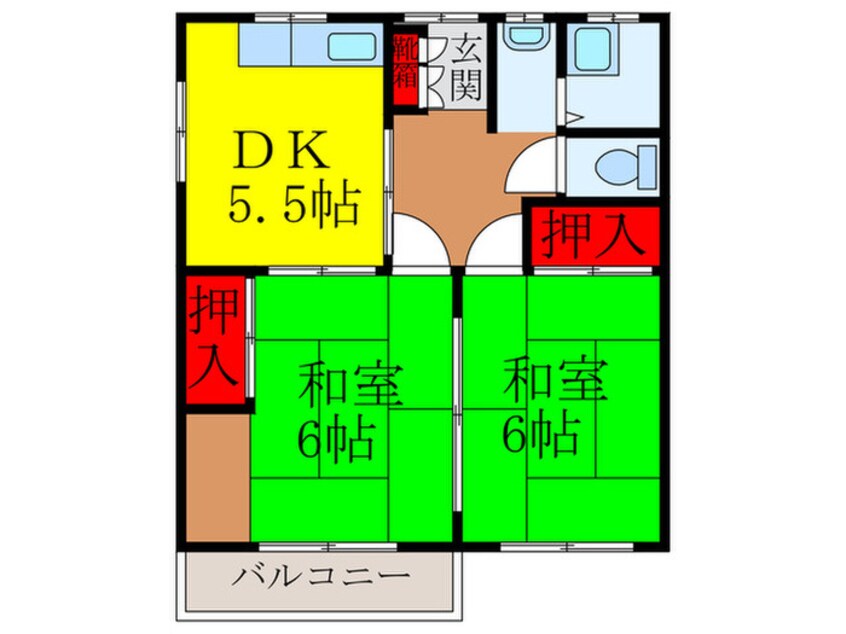 間取図 凌雲荘　北棟