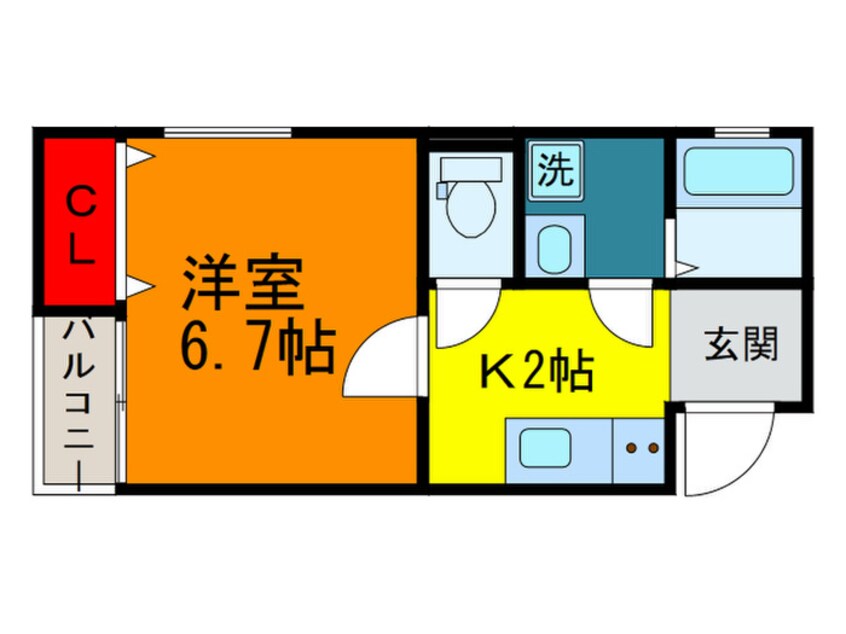 間取図 ヴィラソラーレ長瀬