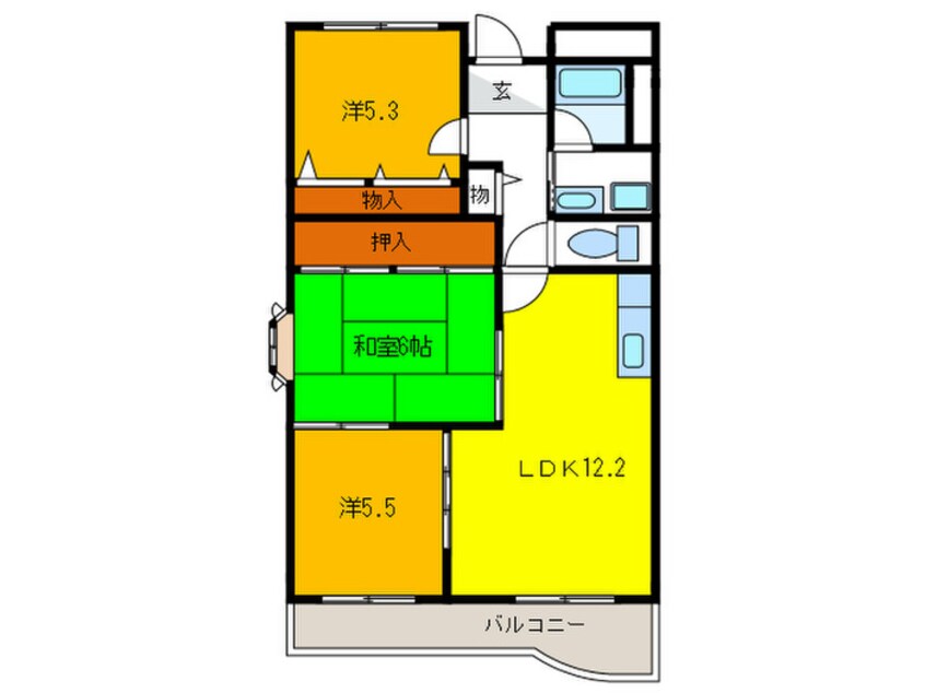 間取図 ガ－デンライフ旭ヶ丘