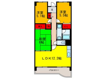 間取図 ガ－デンライフ旭ヶ丘