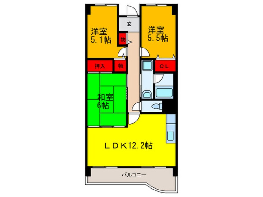 間取図 ガ－デンライフ旭ヶ丘