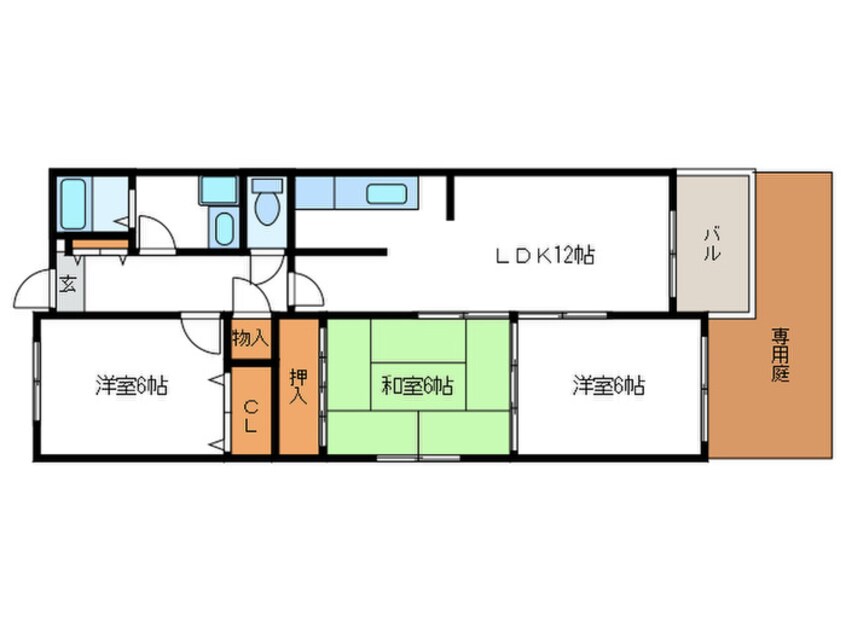 間取図 ヴェルデ三番館