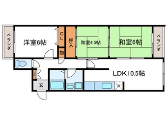 間取図 ヴェルデ三番館