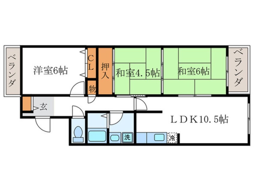 間取図 ヴェルデ三番館