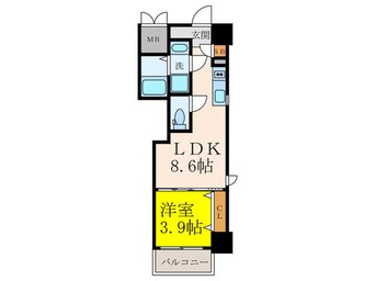間取図 クローバー・グランツ都島