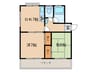 青葉ハイツ 2DKの間取り