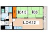 キャッスル水走 2LDKの間取り