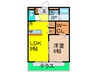 カ－サル－チェ 1LDKの間取り