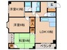 コ－ト・イタミチ 3LDKの間取り