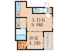 ハーモニーテラス景勝町 1LDKの間取り