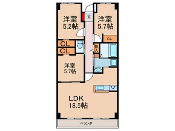 間取図 PHOENIX COURT交野Ⅰ北棟