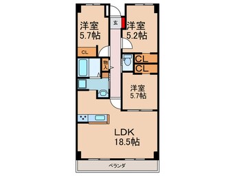 間取図 PHOENIX COURT交野Ⅰ北棟