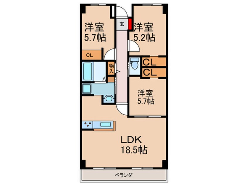 間取図 PHOENIX COURT交野Ⅰ北棟