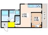 グロースコート枚岡駅前 1LDKの間取り