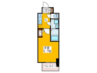 間取図 ｴｽﾘｰﾄﾞ大阪上本町ｸﾞﾘｰｽﾞ(1502)
