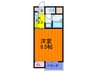 ステイツ新堀 1Kの間取り