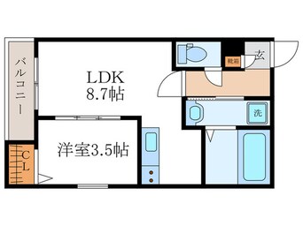 間取図 仮）京都市山科区大塚元屋敷町44