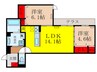O-crest池田桃園 2LDKの間取り