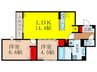 O-crest池田桃園 2LDKの間取り