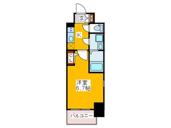 間取図 ｴｽﾘｰﾄﾞ大阪上本町ｸﾞﾘｰｽﾞ(1505)