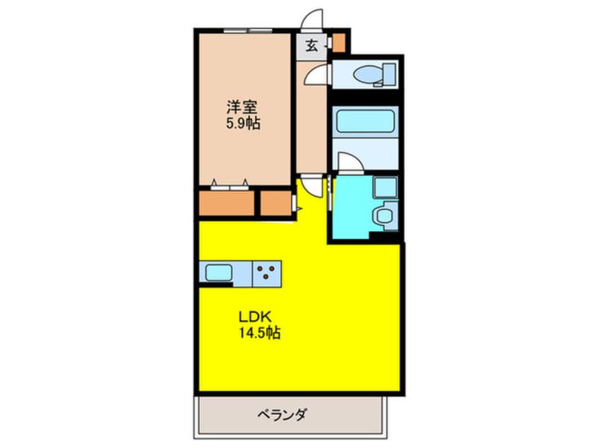 間取図 ＡＺＵＲＥ　ＴＯＲＩＫＡＩ