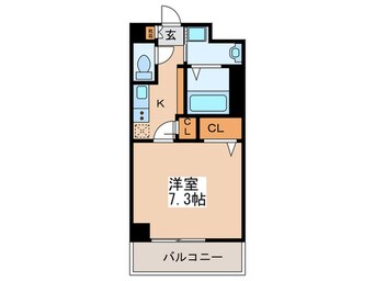 間取図 ｱｸｱﾌﾟﾚｲｽ天王寺EYE(501)
