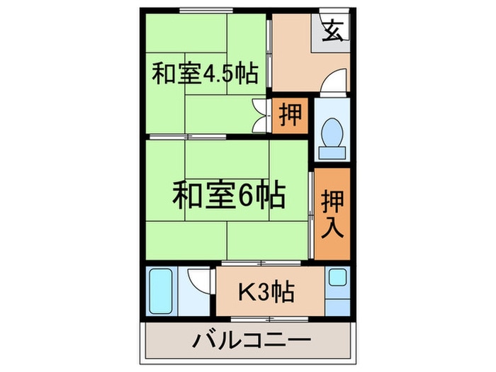 間取り図 第２カシノハイツ