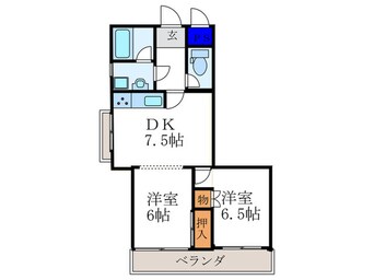 間取図 シェモア鞍馬口(301)