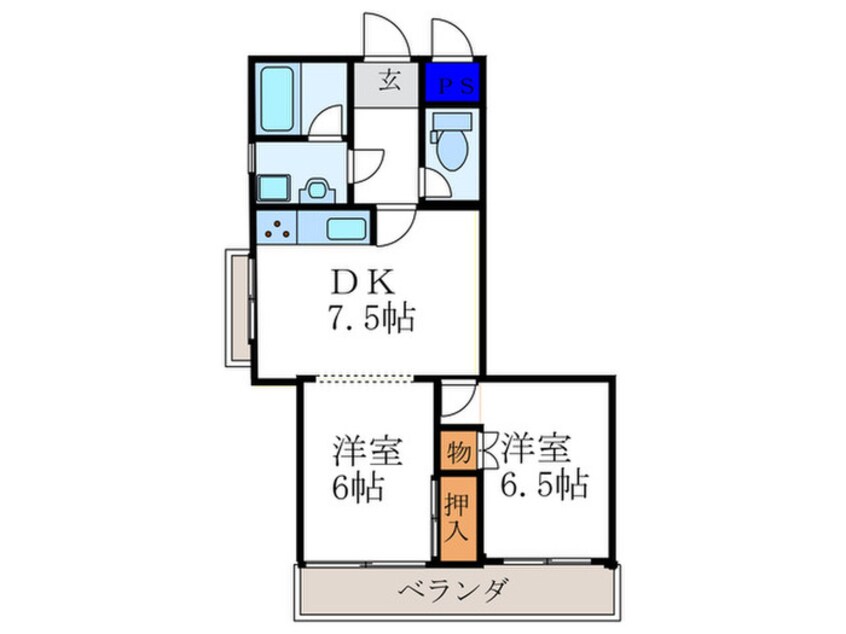 間取図 シェモア鞍馬口(301)