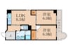シャンドール東野 2LDKの間取り