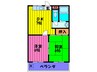 ラ・フォ－レ高瀬 2DKの間取り