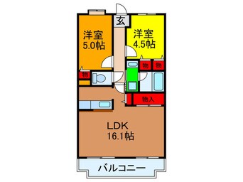 間取図 グレ－スコ－ト香里園